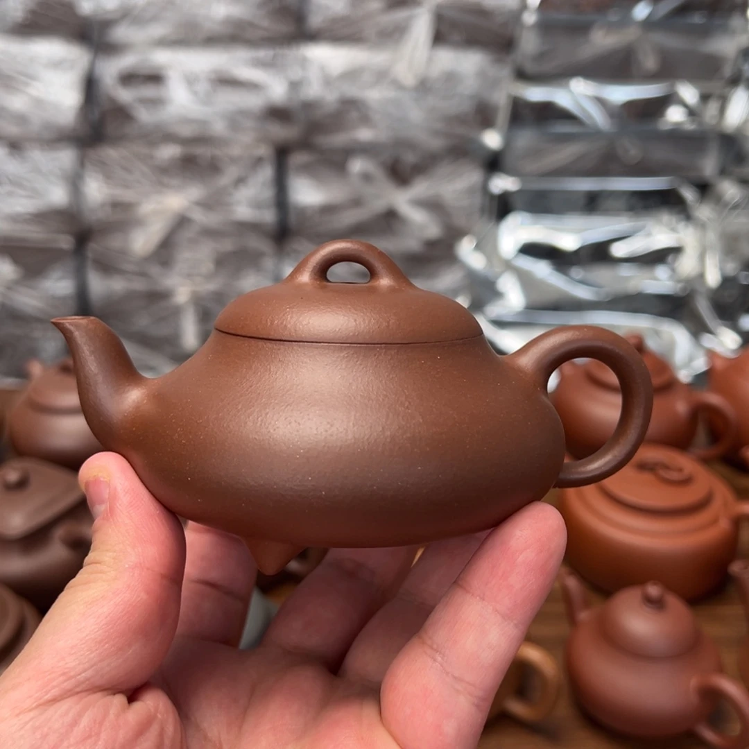 茶壶紫砂瑕疵170cc底槽清汉棠石瓢