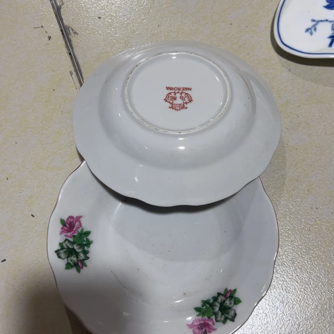 醴陵高温瓷器釉下彩釉上微瑕2个