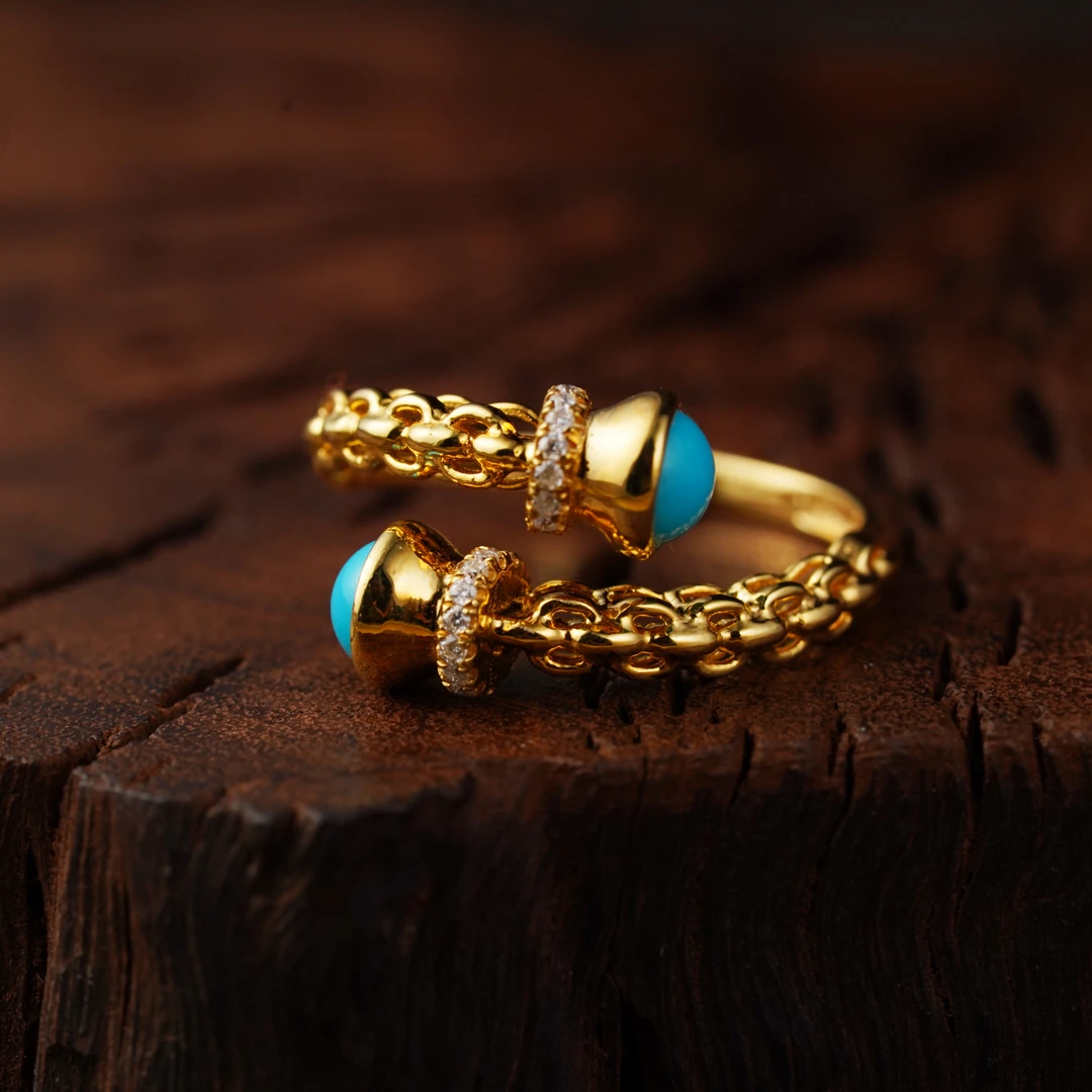 左边婷姐丨绿松石戒指（JS721）14-15-16