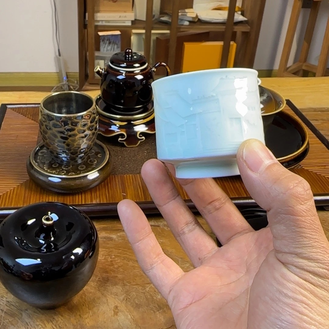 甜***子茶盏白丁瓷坊作品