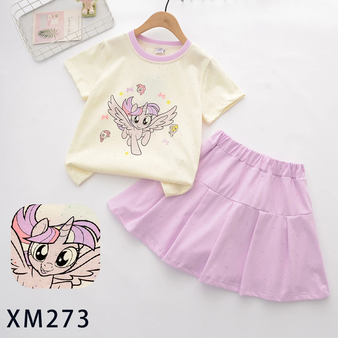 XM273小马宝莉正品童装女童纯棉半袖女孩儿童夏季韩版