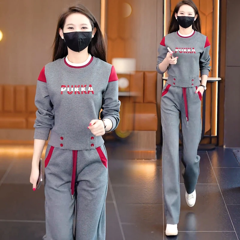 中老年休闲套装新款春秋洋气宽松时尚妈妈2026两件套阔太太妇女