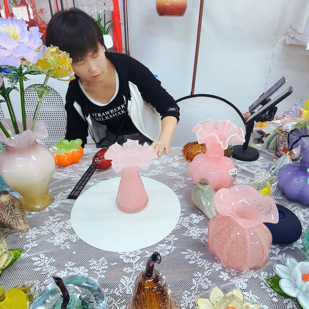 1579不完美琉璃花瓶花器艺术品