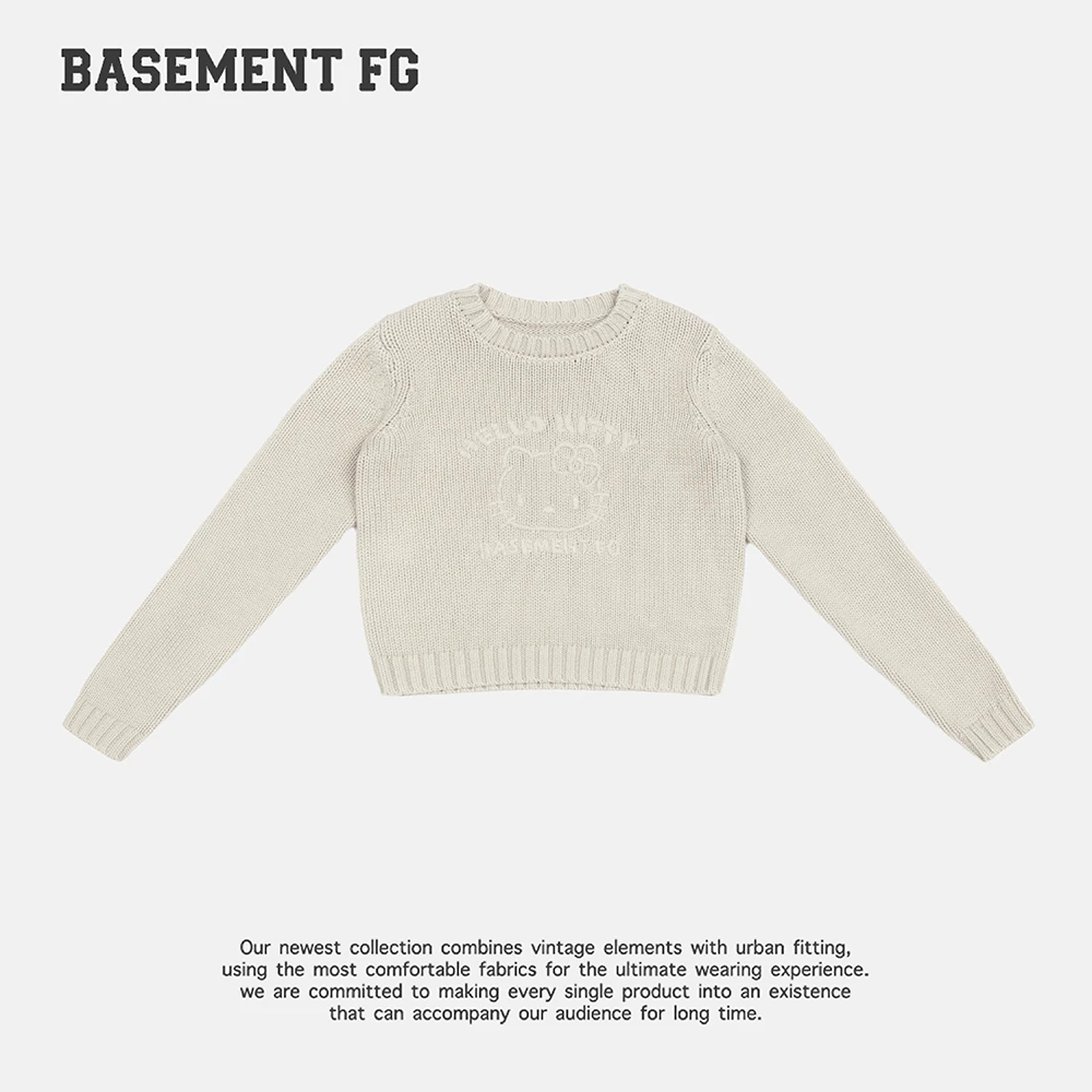 BASEMENT FG美式复古休闲圆领针织毛衣253010073009