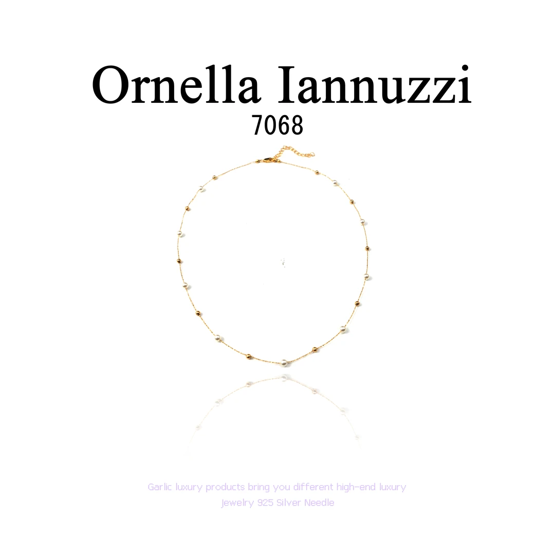 铜合金项链 Ornella Iannuzzi【丝光满天星】项链~7068（40+5cm）