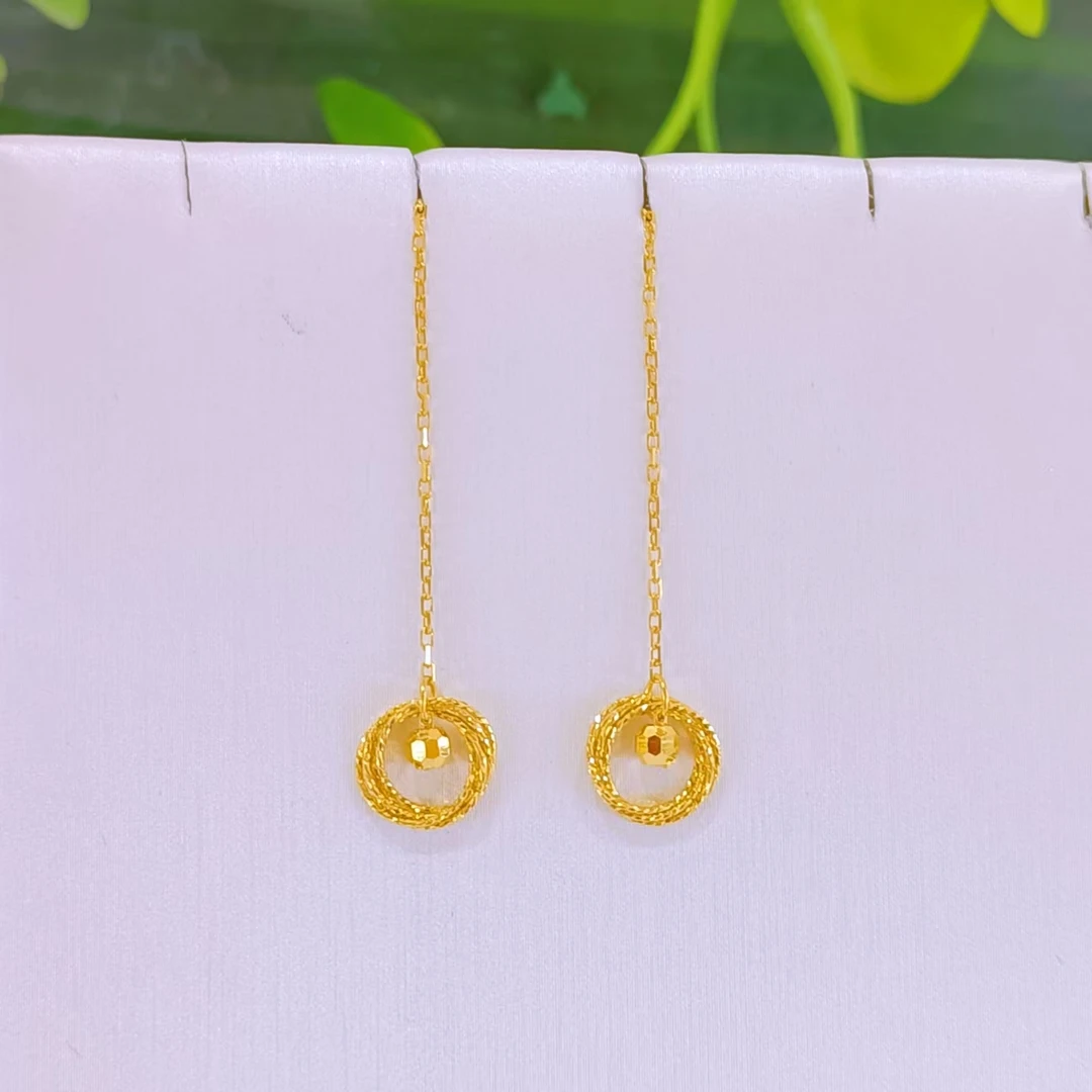 【富远黄金】足金5G花丝耳线FYYTYJZC00005