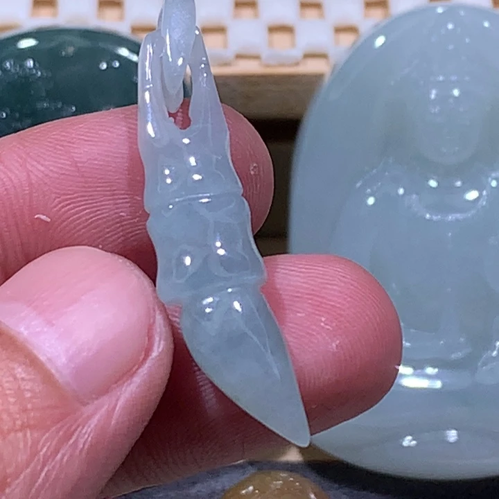 翡翠未镶嵌颈饰/炸/文昌笔