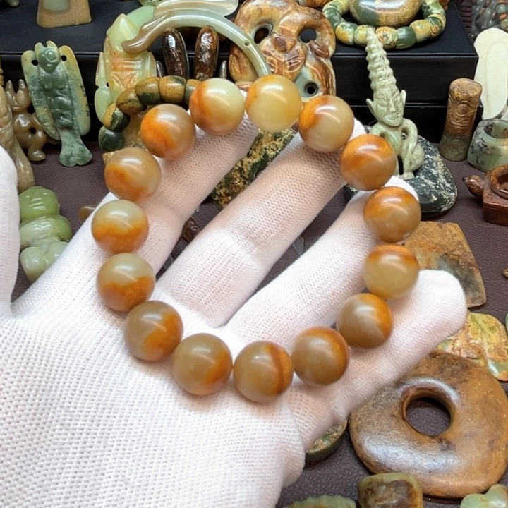 未镶嵌岫岩河磨玉（透闪石质玉）车挂纵**海