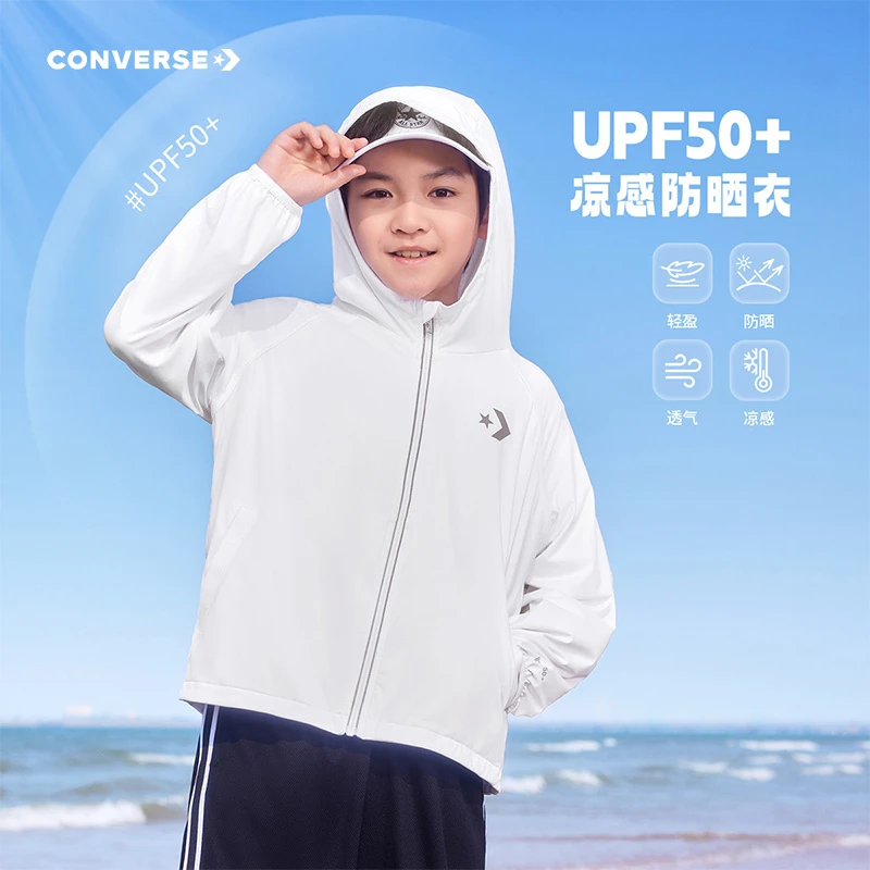 Converse匡威夏季新品儿童轻薄梭织户外防晒衣风衣CNVN-FQ-H080
