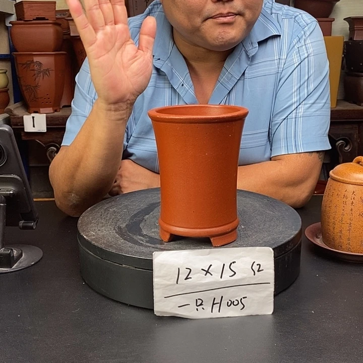 紫砂花盆货号一只H005