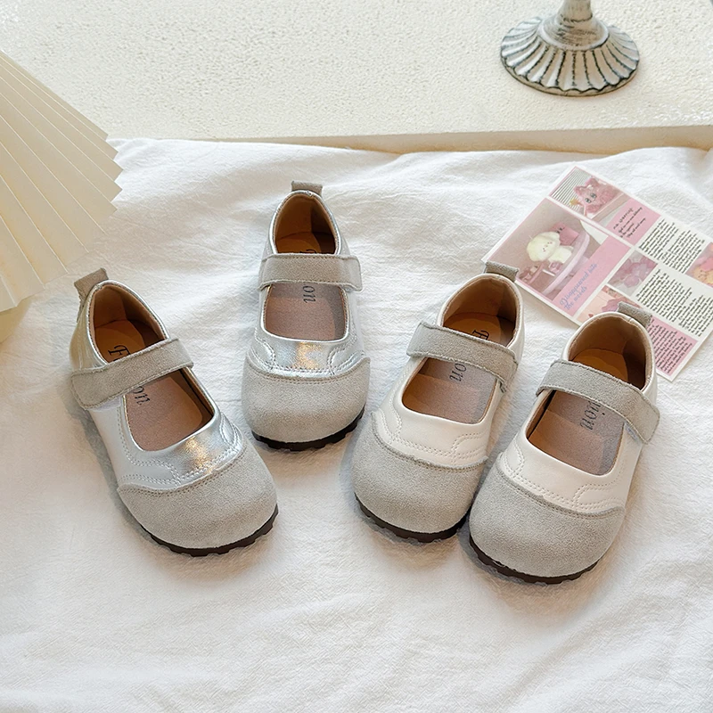 女童皮鞋2025秋季新款时尚百搭法式公主鞋小女孩洋气软底防滑单鞋