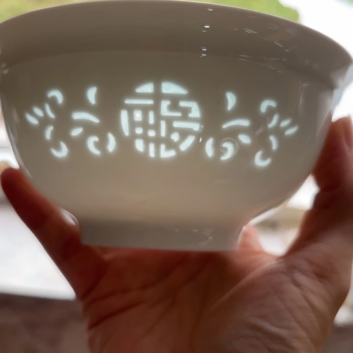 青瓷景德镇陶瓷米饭碗两只青色