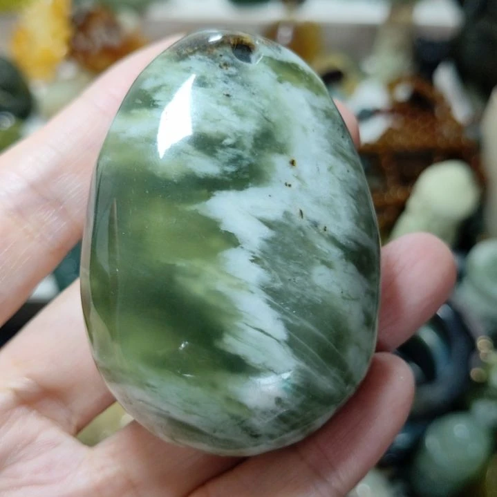 未镶嵌岫玉手把件