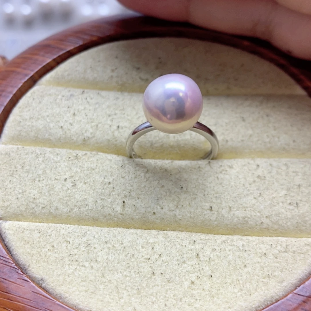 银S925镶嵌淡水珍珠耳饰