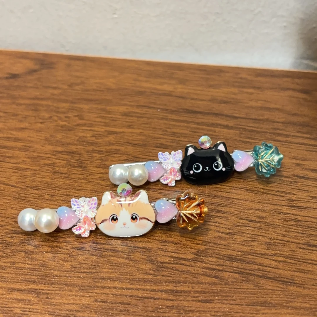 萌趣卡通小猫发夹Y55