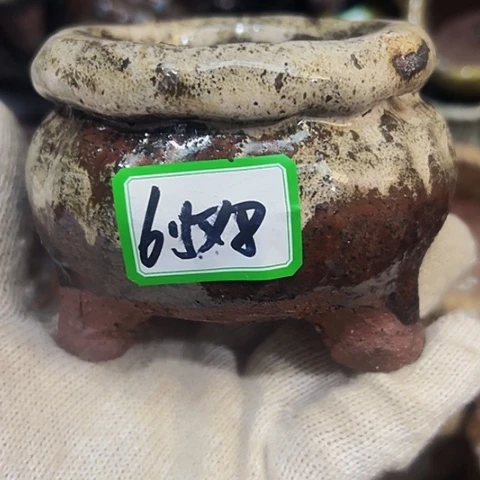 红陶粗陶花盆手工