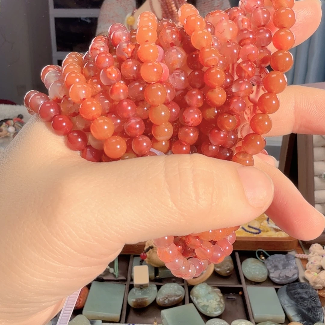 南红玛瑙合金手链
