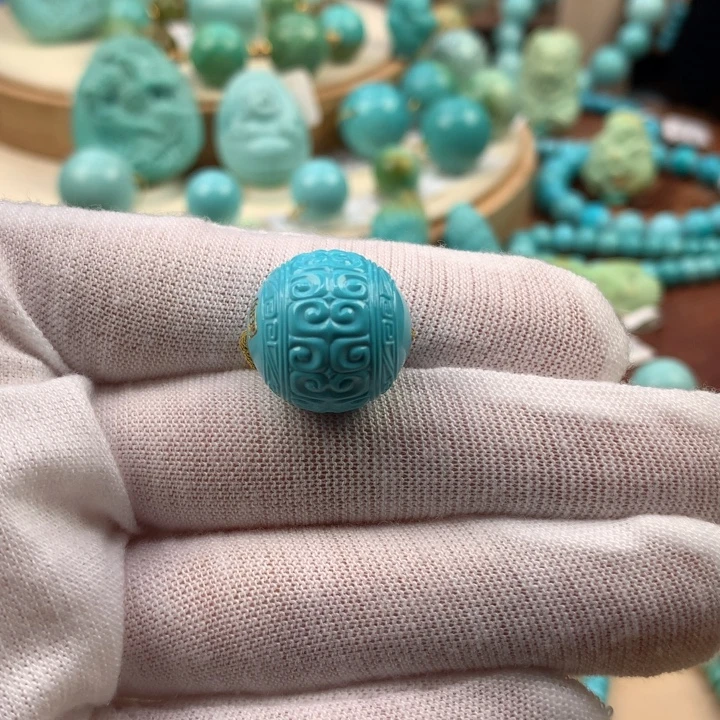 绿松石未镶嵌珠宝奇石16.7mm