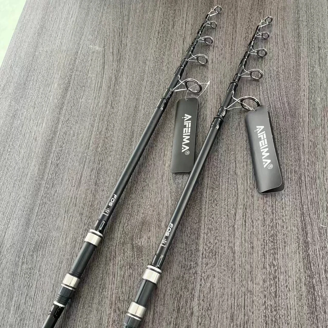 AIFEIMA新款伸缩欧鲤钓竿碳素超轻超硬大物海竿远投杆抛竿