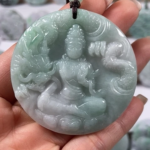 翡翠颈饰未镶嵌玉龙观音福利