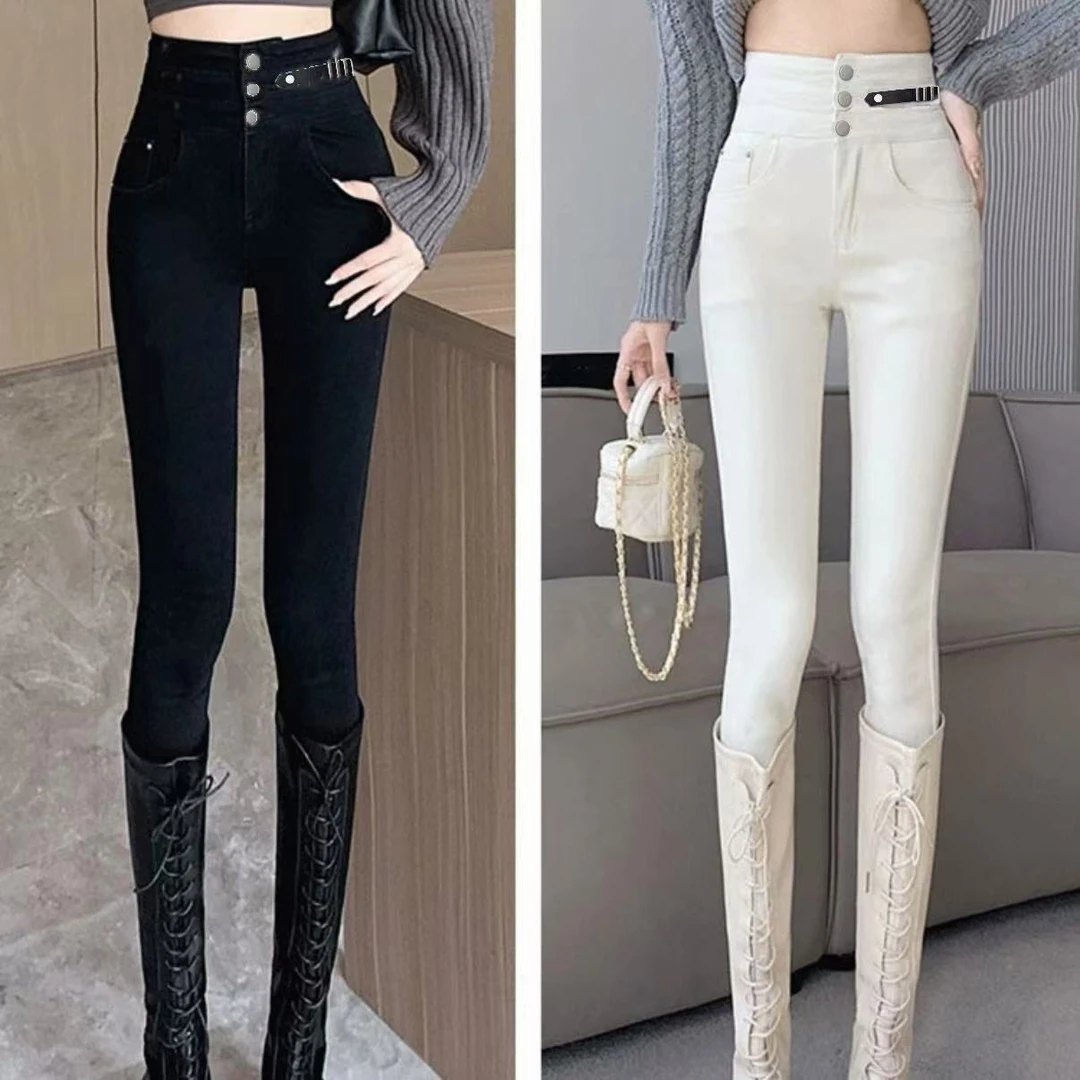 【牛仔裤】春夏秋显瘦超高腰2025新款修身显瘦小脚牛仔紧身裤