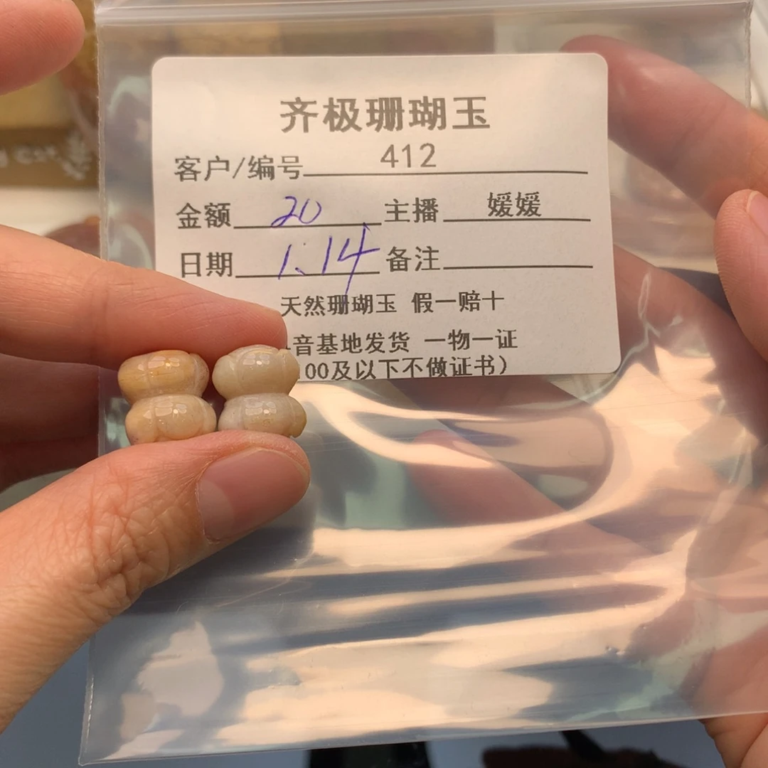 硅化珊瑚（珊瑚玉）颈饰未镶嵌吃****了