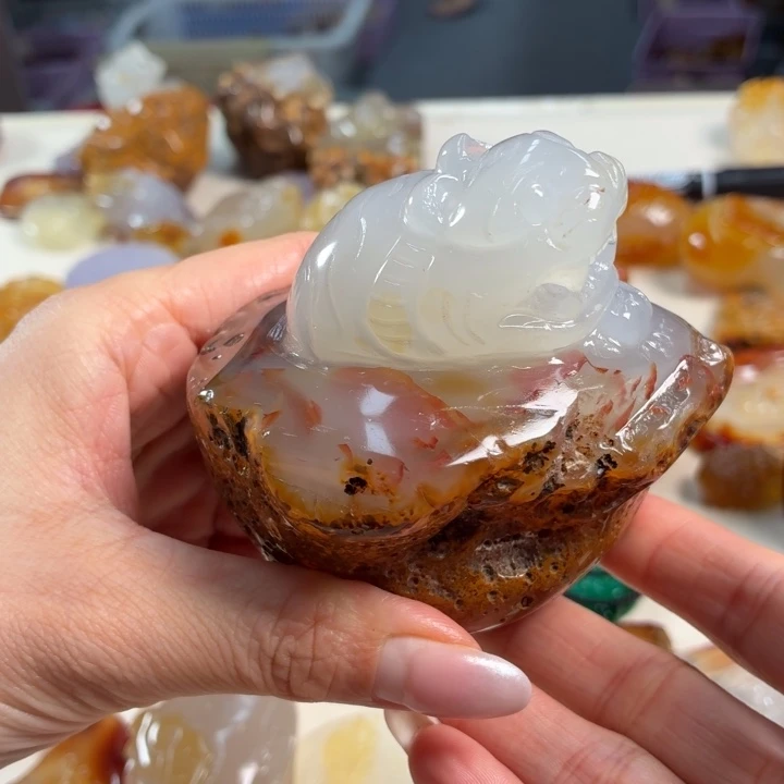 玛瑙/玉髓未镶嵌吊坠(不含链)