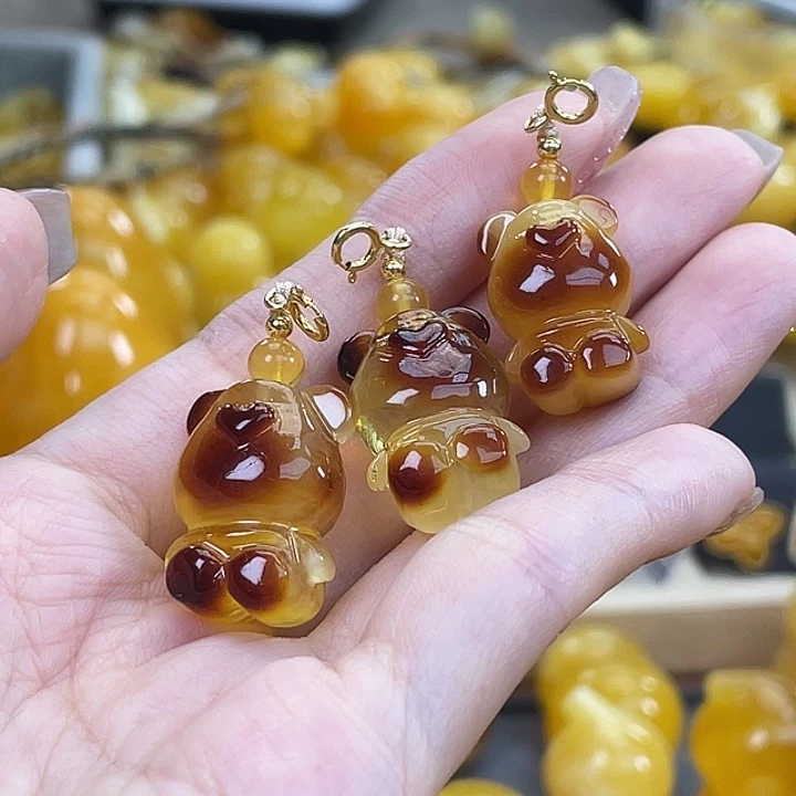 琥珀未镶嵌珠宝奇石琥珀蜜蜡多样性发其一J
