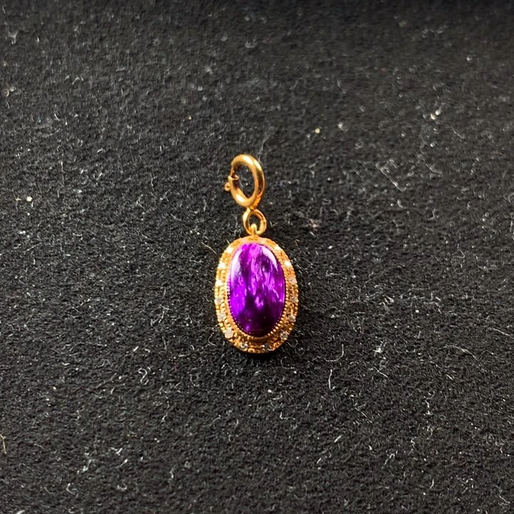 苏纪石（舒俱来）18K金镶嵌吊坠