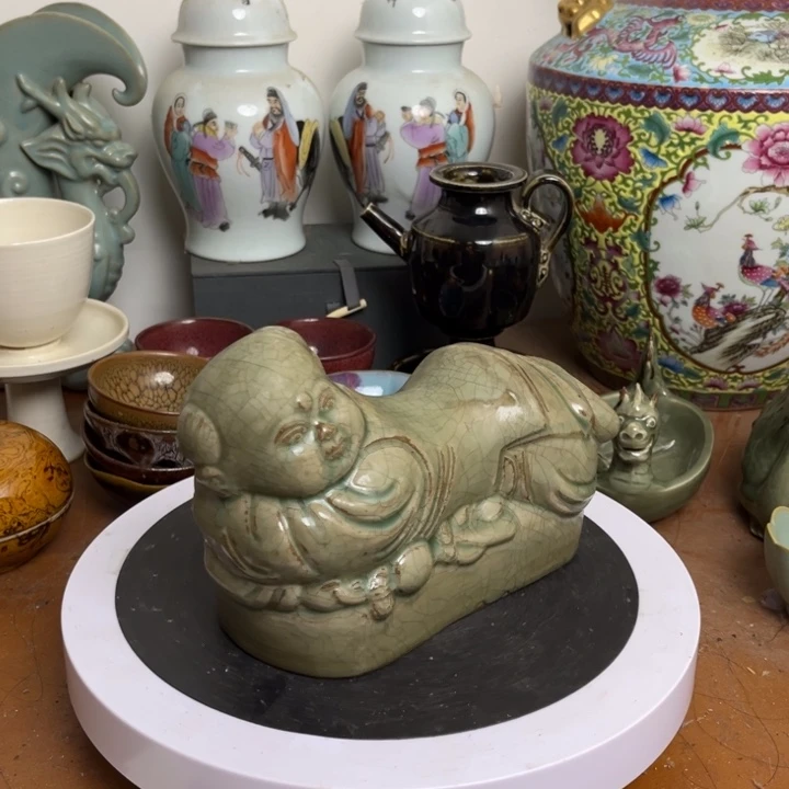 紫砂花瓶瓷器瓷器