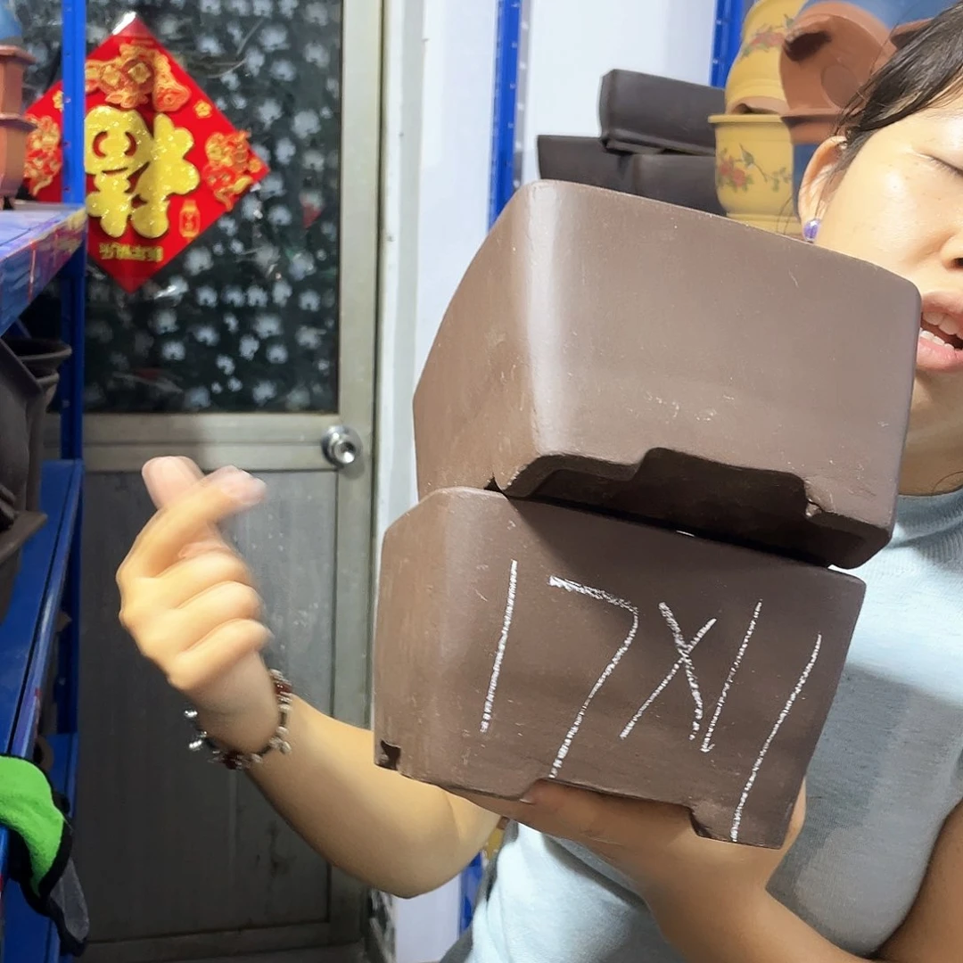 17+17四方花盆紫砂花盆