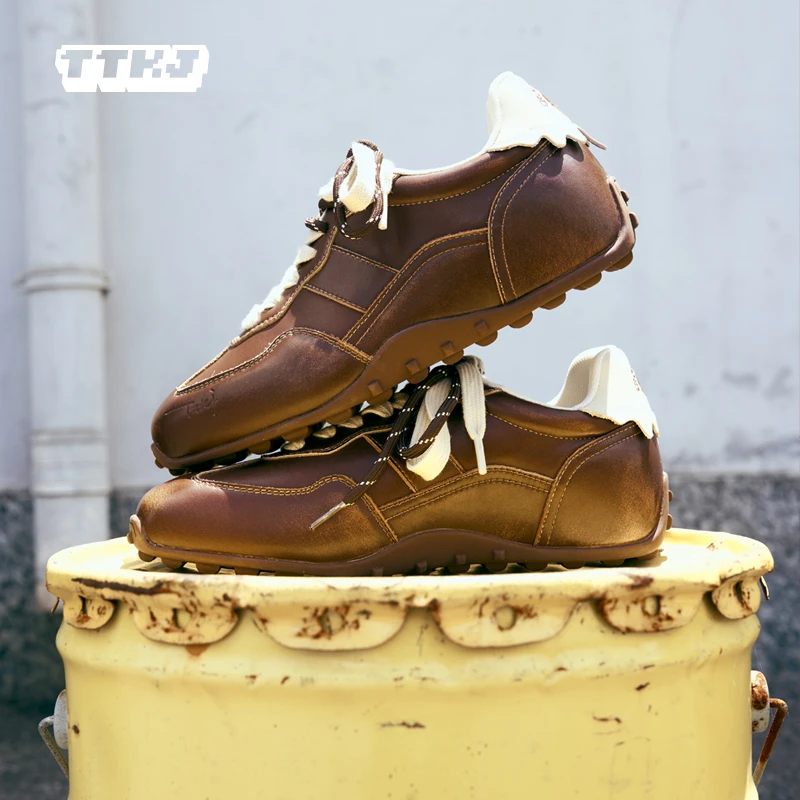 【新品上新】TTKJ纯色平底德训鞋时尚休闲鞋低帮运动鞋百搭透气