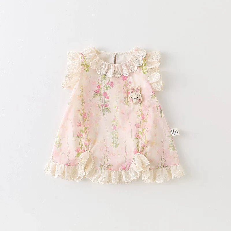 婴儿夏季薄款连体衣女宝宝甜美包屁裙时尚洋气外出服公主裙