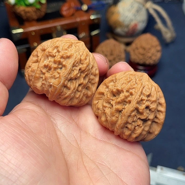 把件文玩核桃43平谷凹底007