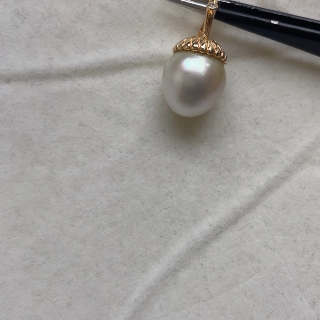 吊坠(不含链)银S925镶嵌海水珍珠