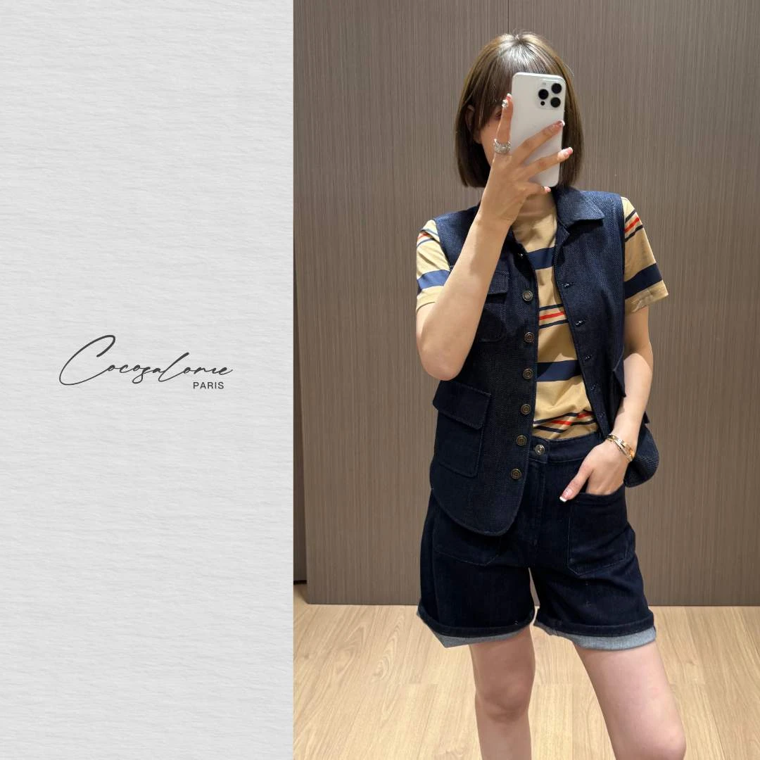 COCO SALOME｜韩彬彬"老钱马甲"天丝老钱风百搭简约马甲0676-(16)