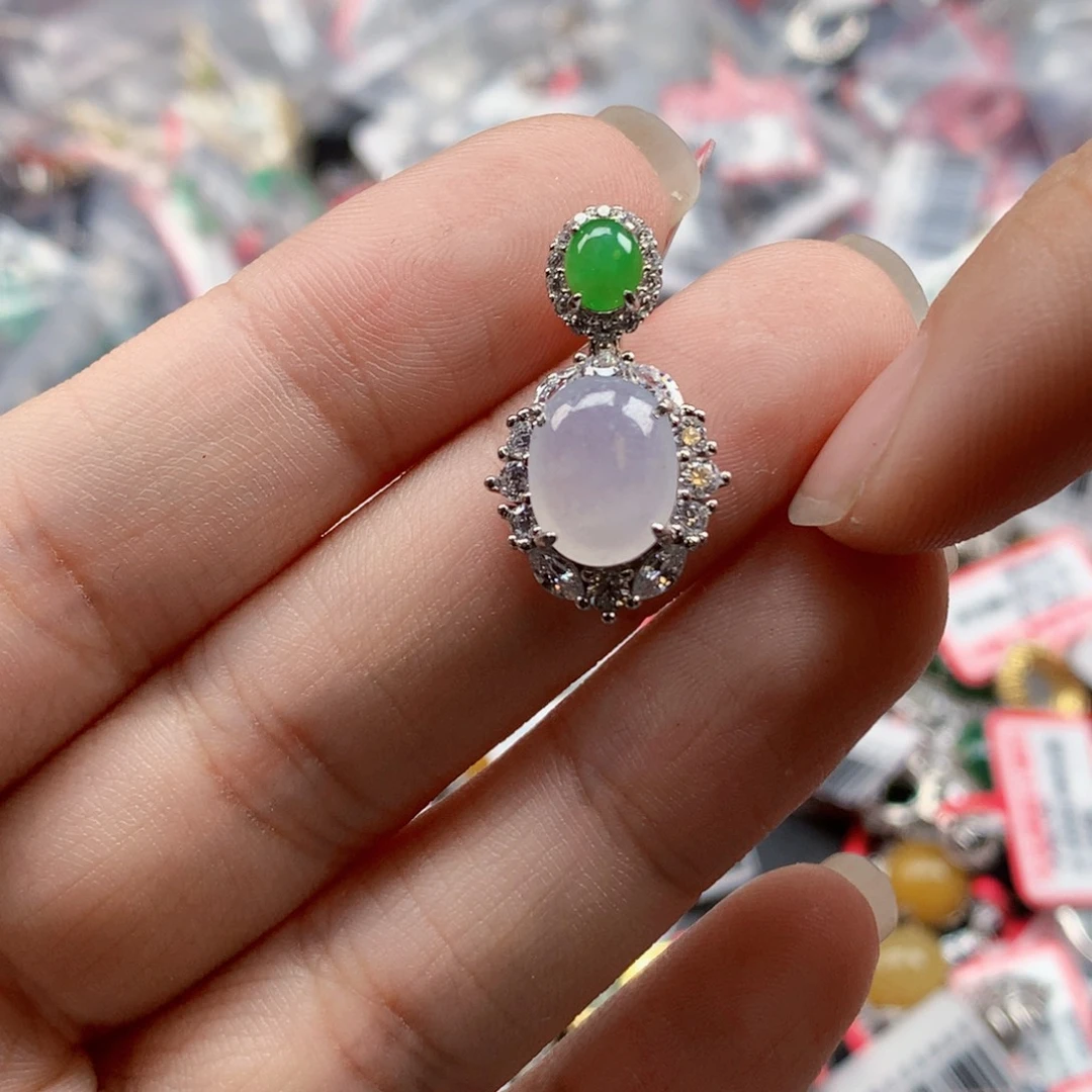 翡翠银S925镶嵌戒指