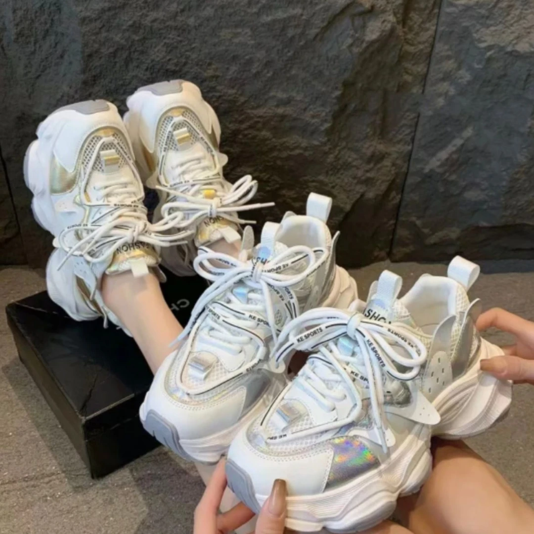 2025新款休闲百搭鞋女时尚厚底增高潮流鞋77