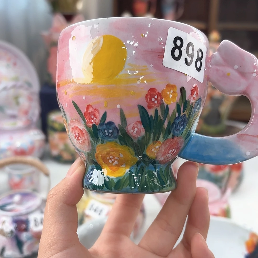 景德镇手绘高温釉下彩陶瓷茶具