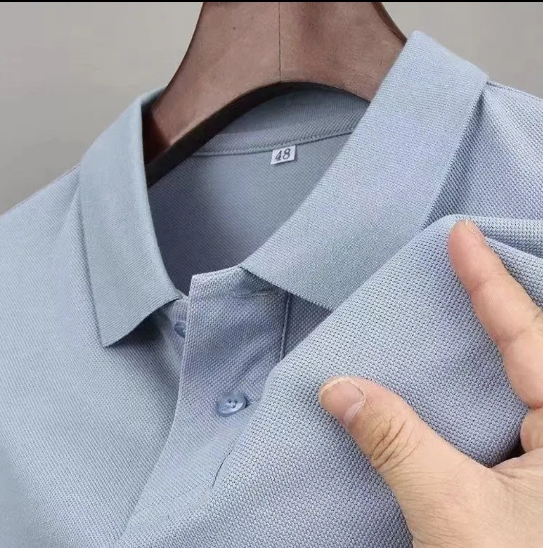 新款男士短袖POLO夏季商务休闲宽松T恤薄款8692