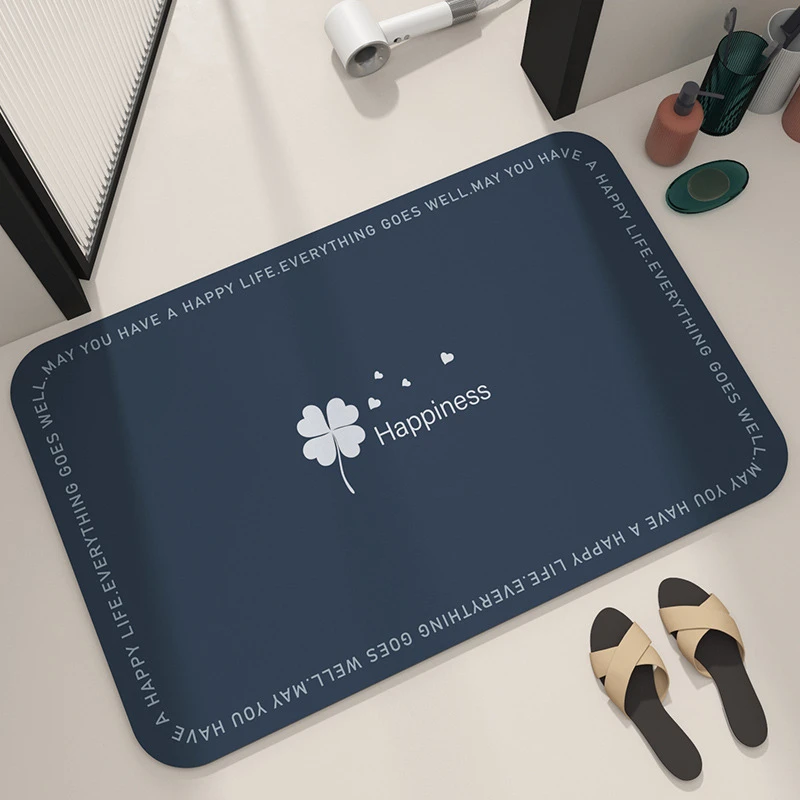 简约硅藻泥浴室吸水垫卫生间门口防滑脚垫洗手台厕所速干垫进门垫