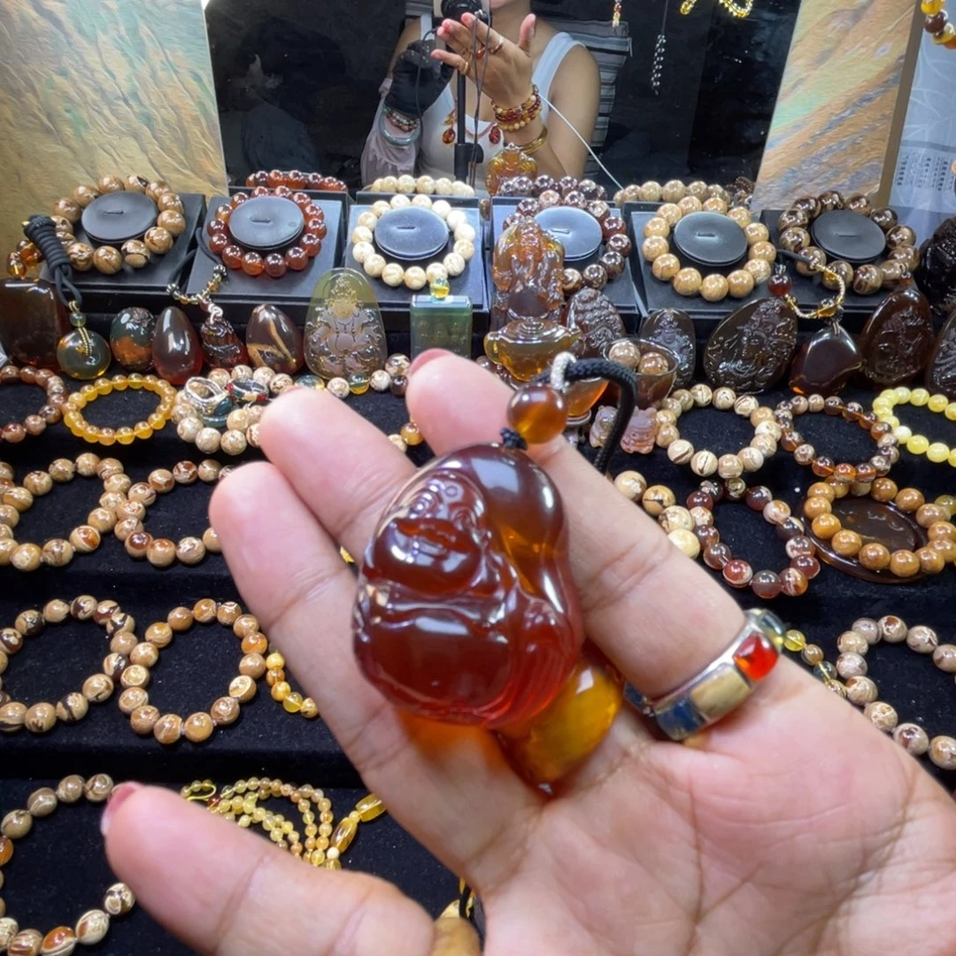手链琥珀未镶嵌血珀佛