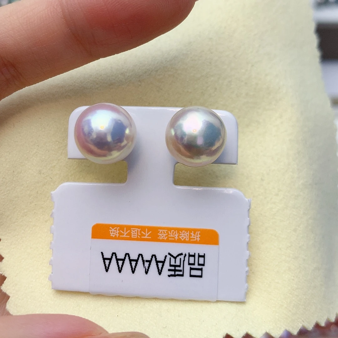 ****栩银S925镶嵌淡水珍珠耳饰w49