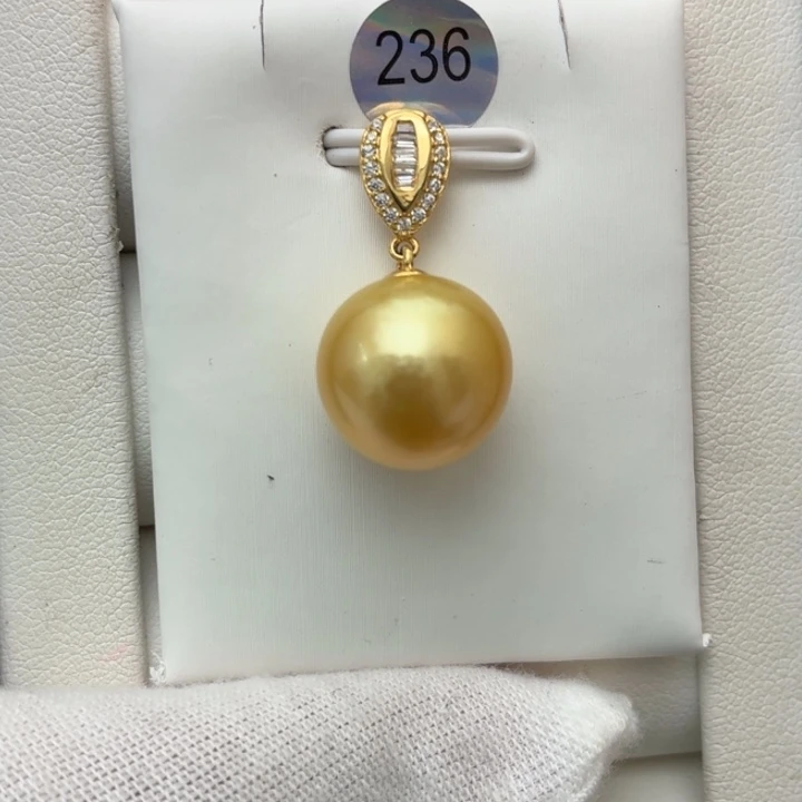 银S925镶嵌海水珍珠颈饰