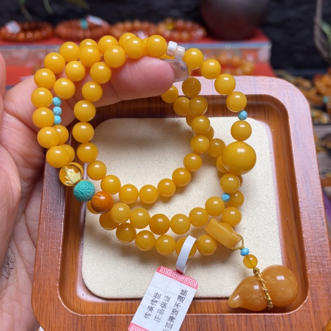 琥珀未镶嵌手链手串