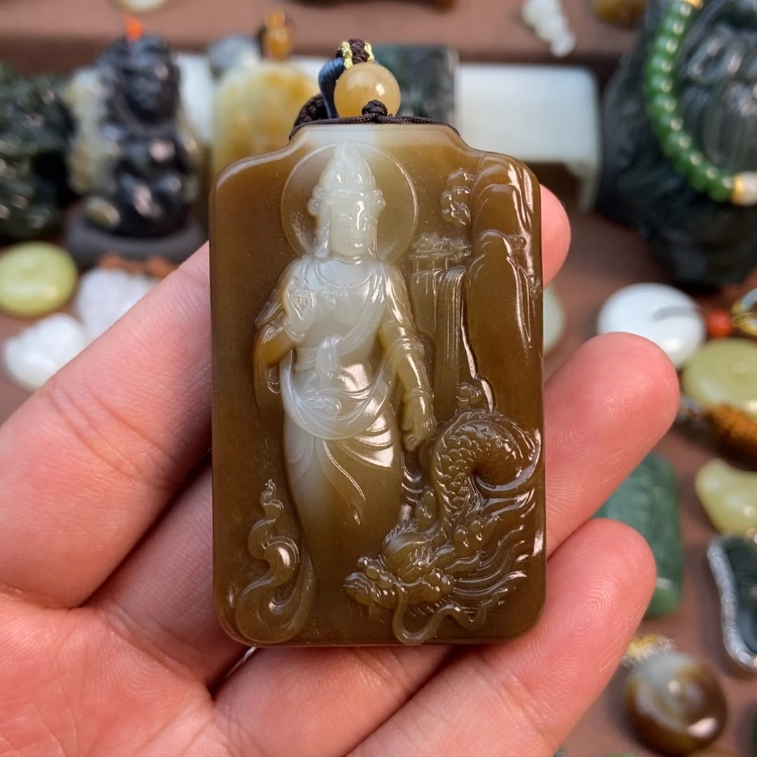 和田玉未镶嵌挂件