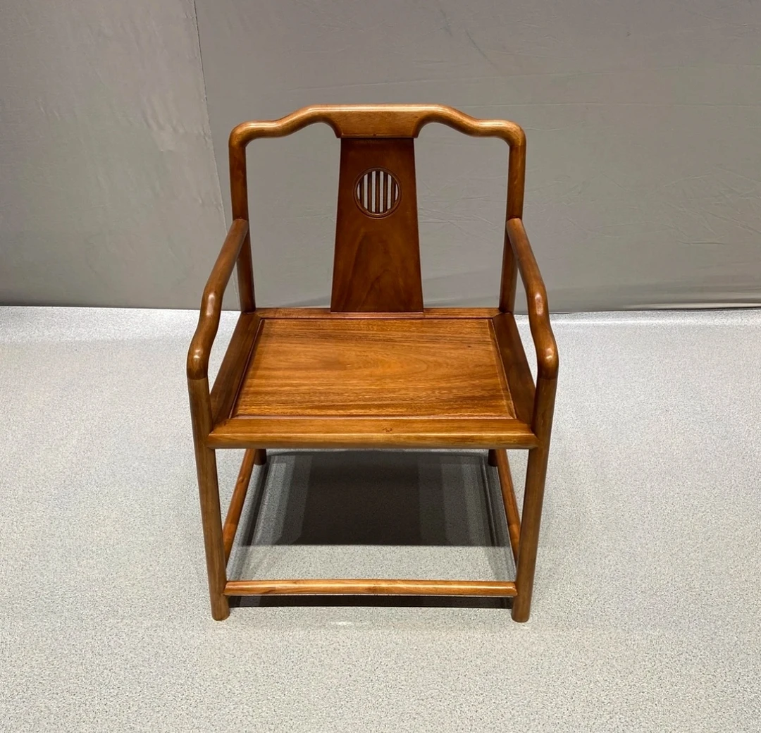 【顺丰包邮】南美胡桃木浩然客椅新中式简约靠背椅茶椅禅意茶桌椅