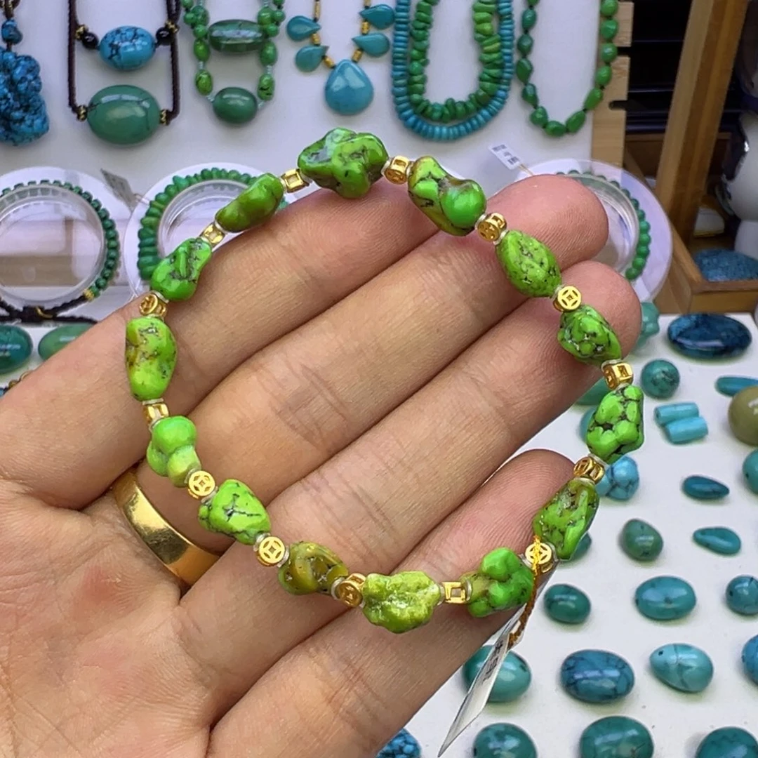 菜籽绿玉化随型手串