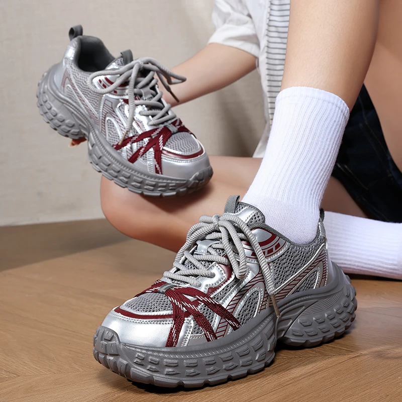 韩版百搭新款老爹鞋ins女2025秋季学生运动跑步休闲厚底增高街拍