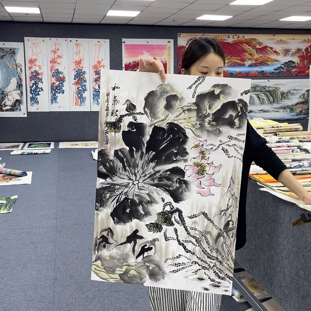 国画作品小姐姐放漏…